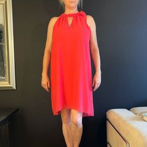 Watermelon pink versatile size dress